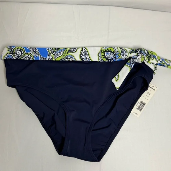 Croft & Barrow women’s Blue and Green 2pc Bikini Set with Floral Print Sz 14 NWT - Picture 4 of 7